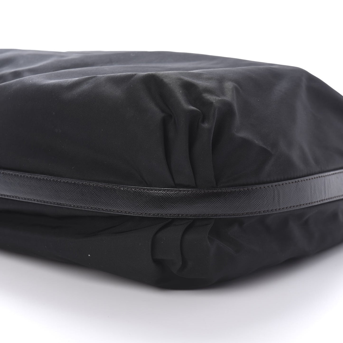Tessuto Nylon Saffiano Hobo Black