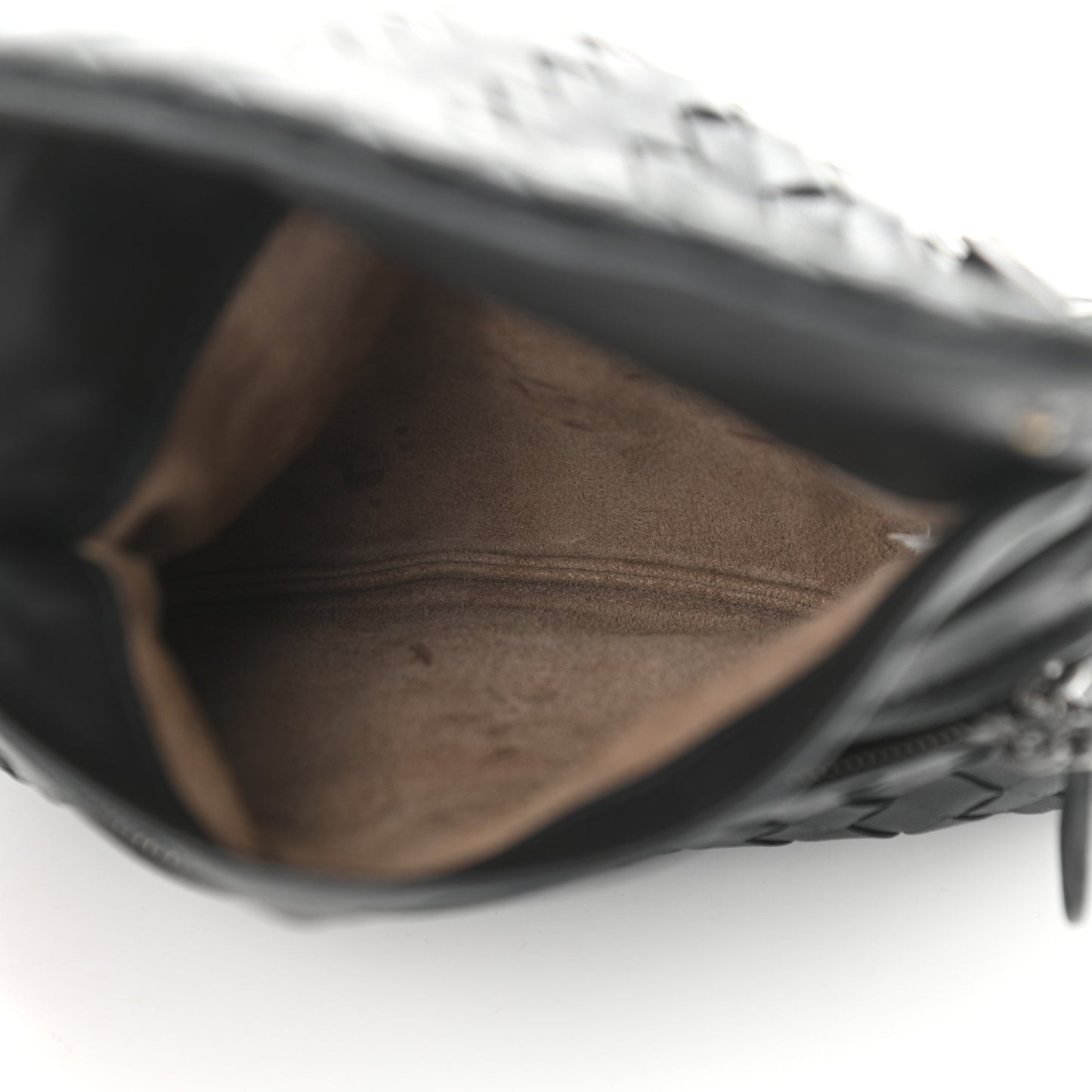 Nappa Intrecciato Small Chain Crossbody Black