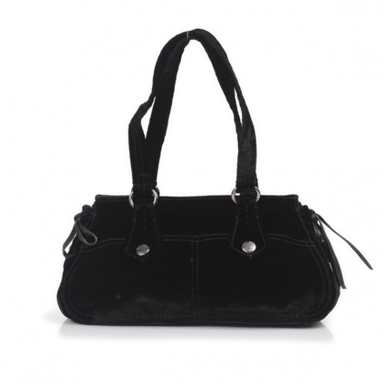 Velvet Shoulder Bag Black