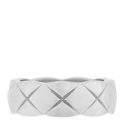 Chanel 18K White Gold Diamond Small Coco Crush Ring 52 6 3 of 4
