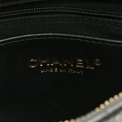 Chanel Metallic Calfskin Pearl Quilted CC Mini Camera Case Ruthenium 6 of 11