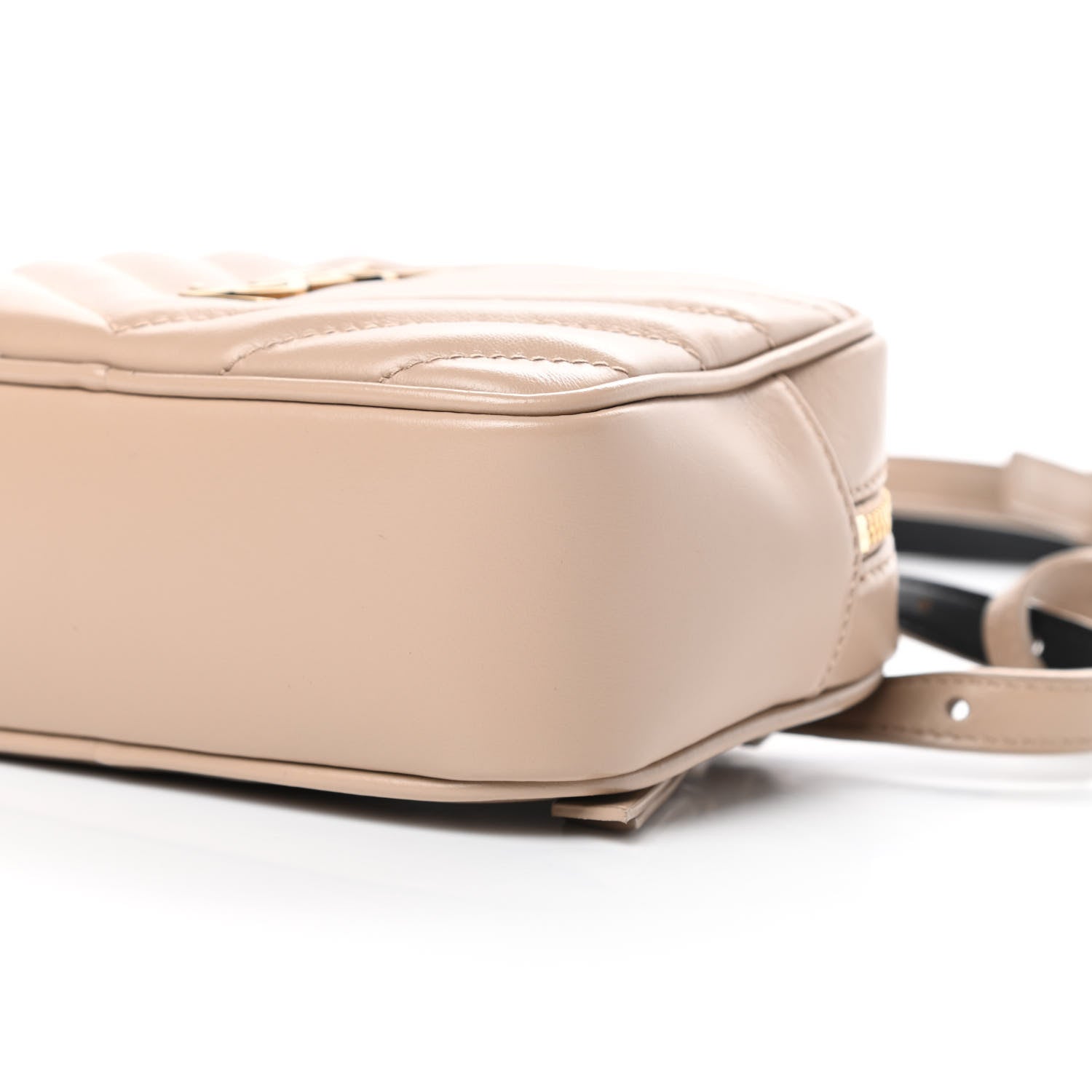 Saint Laurent Calfskin Matelasse Monogram Lou Belt Bag Latte 10 of 10