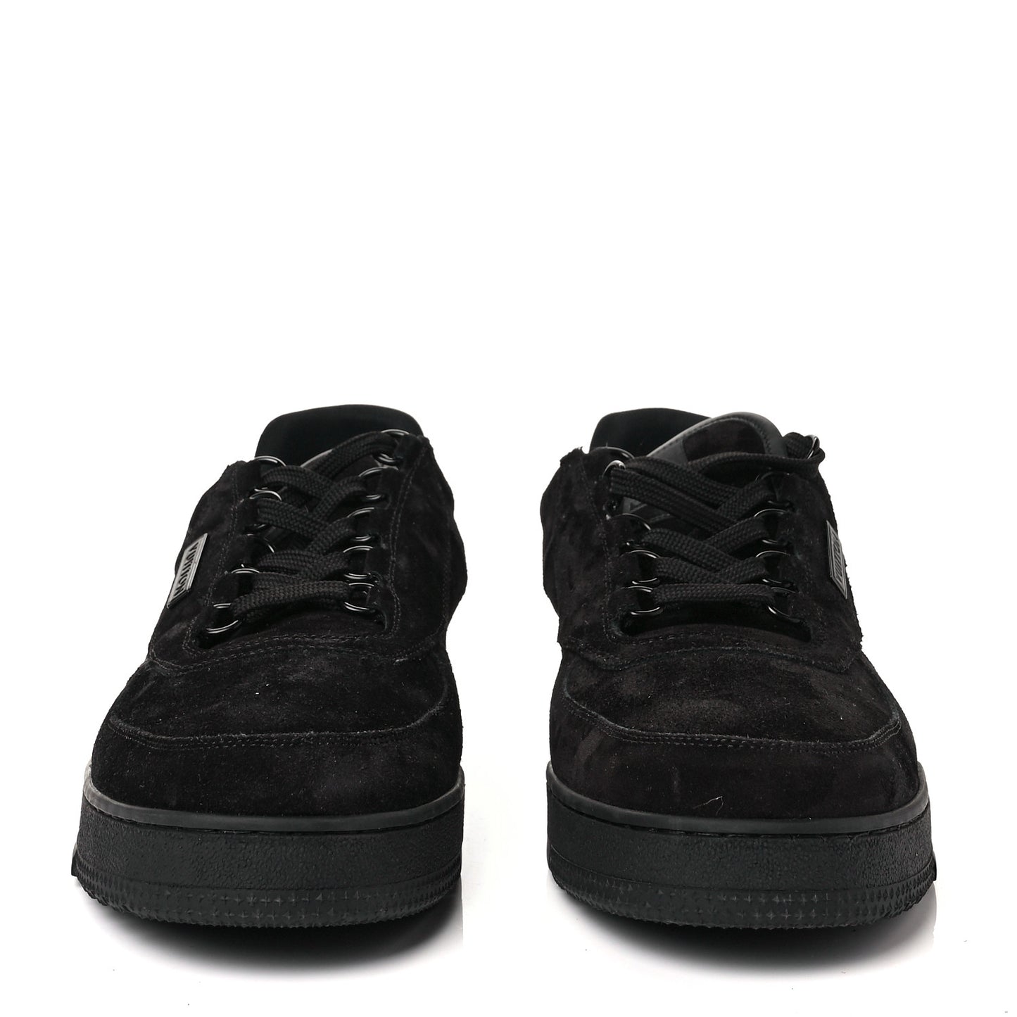 Suede Mens LV Trainer Sneakers 9 Black