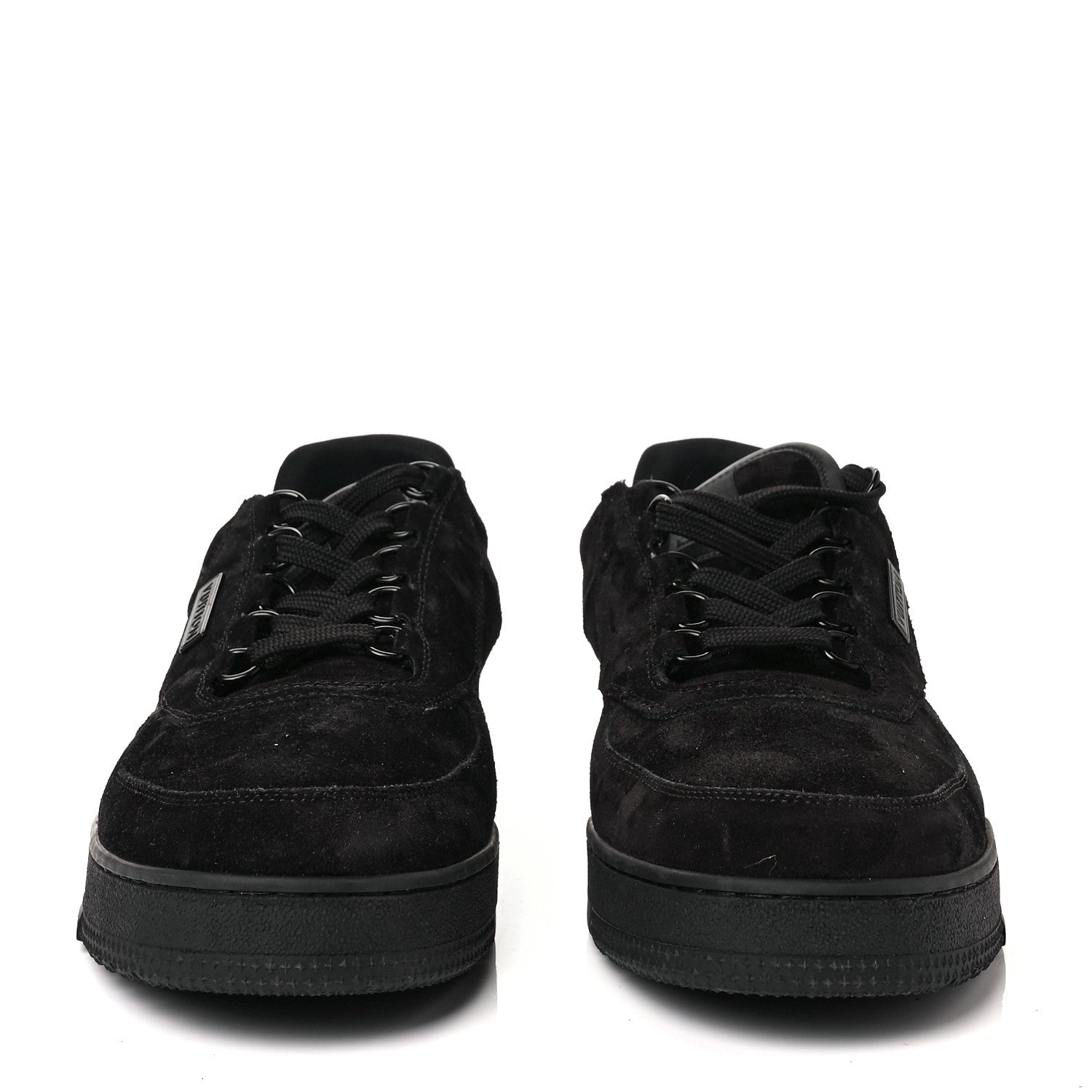 Louis Vuitton Suede Mens LV Trainer Sneakers 9 Black 2 of 8