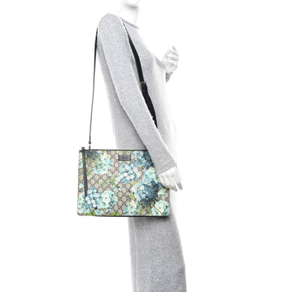 Gucci GG Supreme Monogram Blooms Messenger Blue 2 of 12
