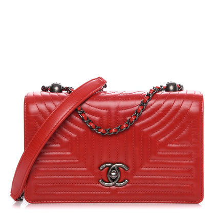 Chanel Calfskin Quilted Small Korean Garden Flap Red 1 of 9