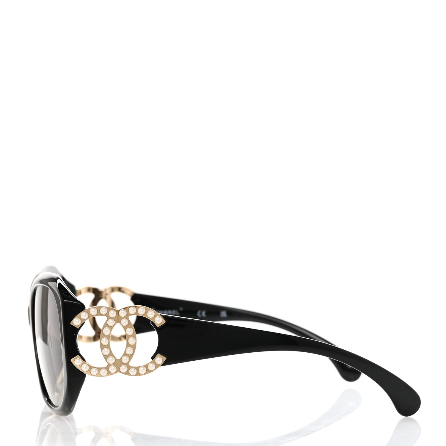 Chanel Acetate Pearl CC Square Sunglasses 71501-A Black 3 of 8