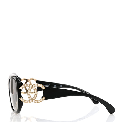 Chanel Acetate Pearl CC Square Sunglasses 71501-A Black 3 of 8