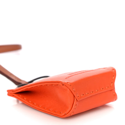 Hermes Milo Lambskin Swift Shopping Bag Charm Feu Gold 5 of 5