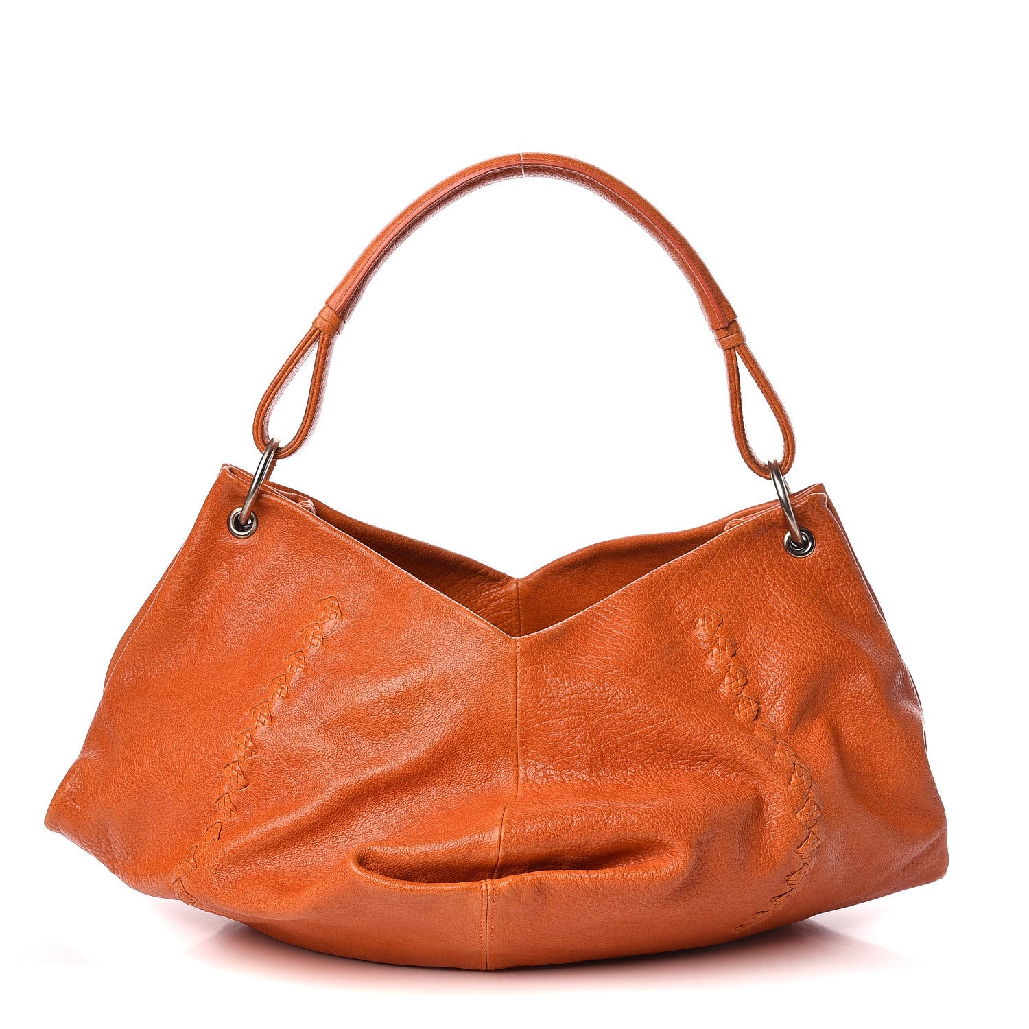 Bottega Veneta Nappa Intrecciato Aquilone Fortune Cookie Hobo Orange 1 of 10