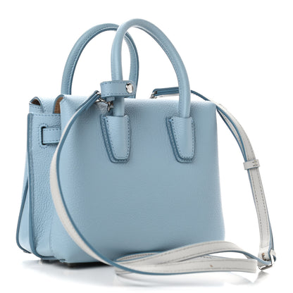 MCM Grained Calfskin Mini Milla Tote Sky Blue 2 of 4