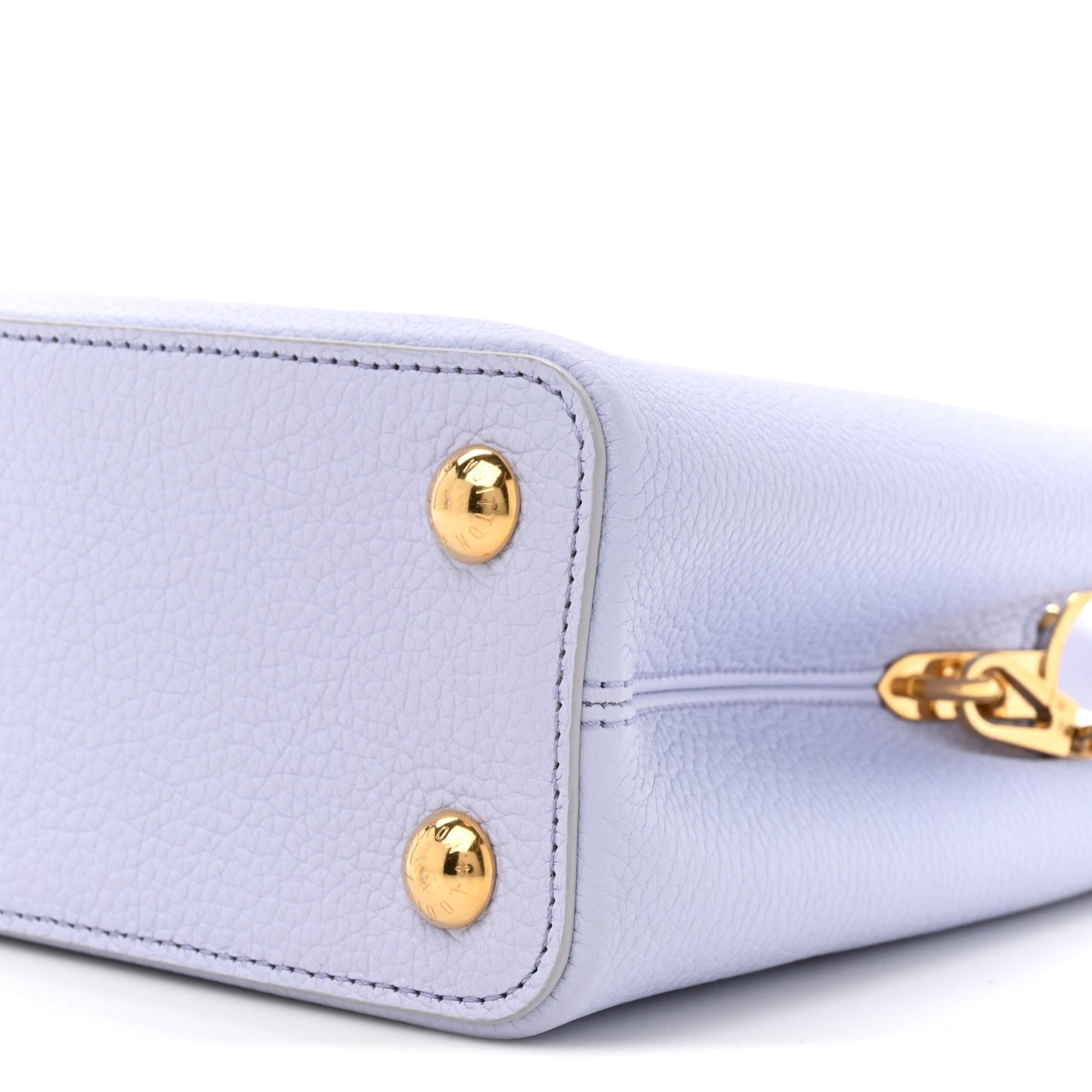 Taurillon Braided Chain Capucines BB Iris Creme