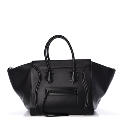 Celine Supple Calfskin Medium Phantom Luggage Black 1 of 12