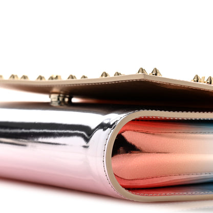 Christian Louboutin Mirror Degrade Spikes Loubinthesky Paloma Clutch Leche Gold 10 of 11