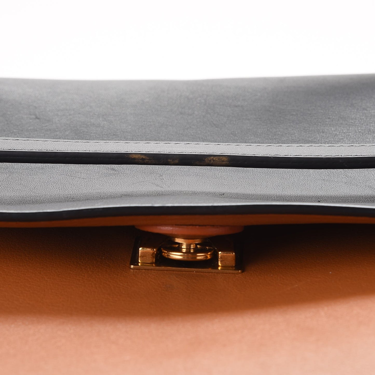 Smooth Calfskin Large Bi-Color Belt Bag Light Copper