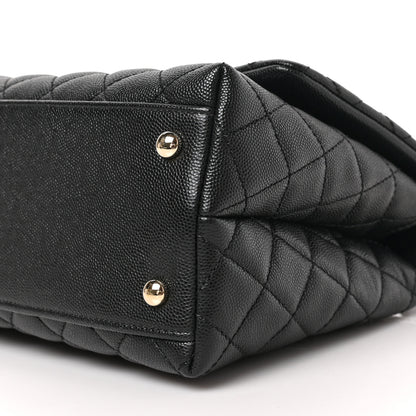 Chanel Caviar Quilted Small Coco Handle Flap Black 8 of 8