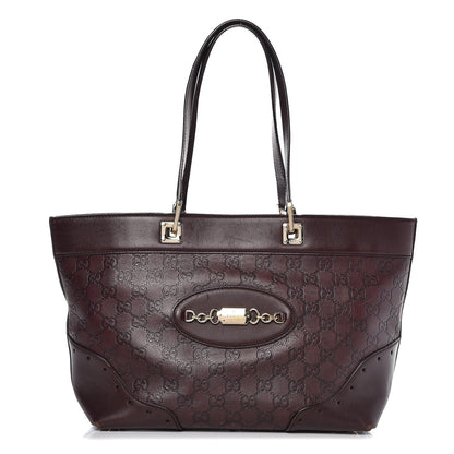 Gucci Guccissima Large Punch Tote Chocolate Brown 1 of 11