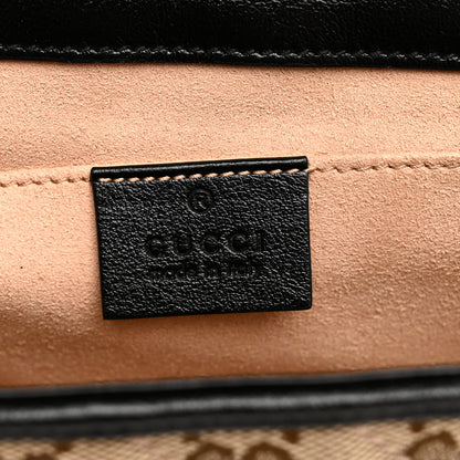 Gucci Monogram Matelasse Diagonal Mini GG Marmont Shoulder Bag Beige Black 6 of 11
