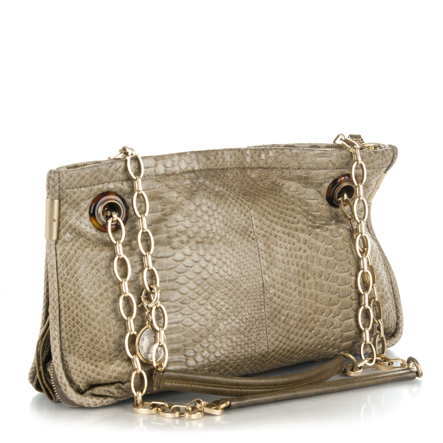 Lanvin Python Medium Amalia Shoulder Bag Green 3 of 8
