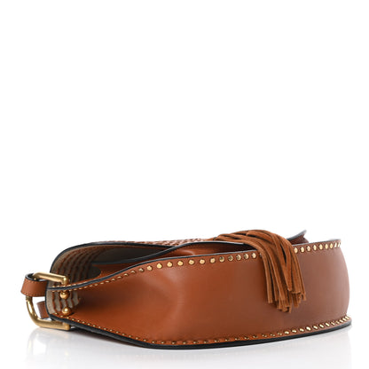 Chloe Calfskin Braided Medium Hudson Shoulder Bag Caramel 4 of 13