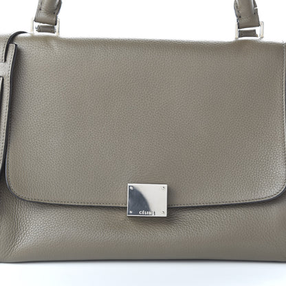 Celine Drummed Calfskin Suede Small Trapeze Souris 8 of 9