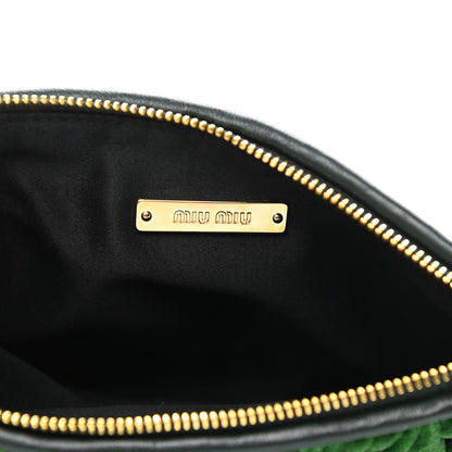Miu Miu Velvet Matelasse Wristlet Smeraldo 6 of 7