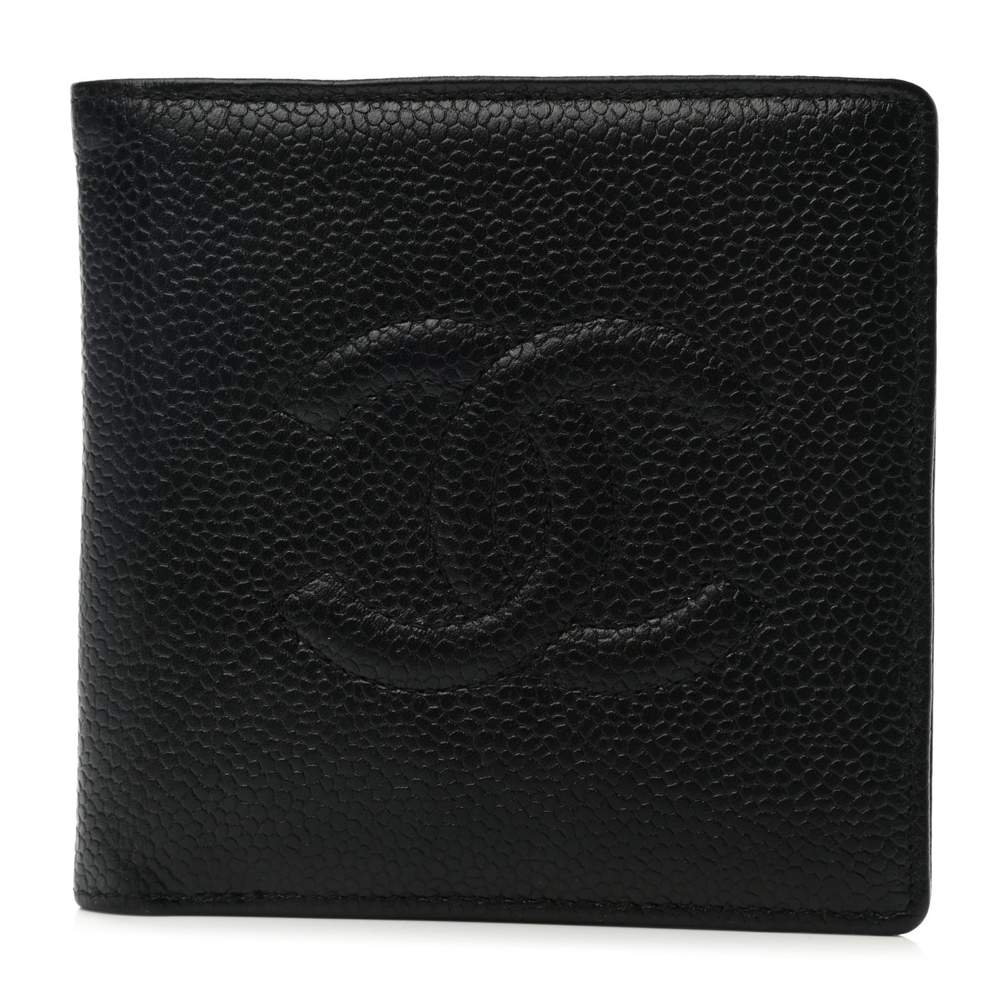 Caviar Mens Timeless CC Bi-Fold Wallet Black