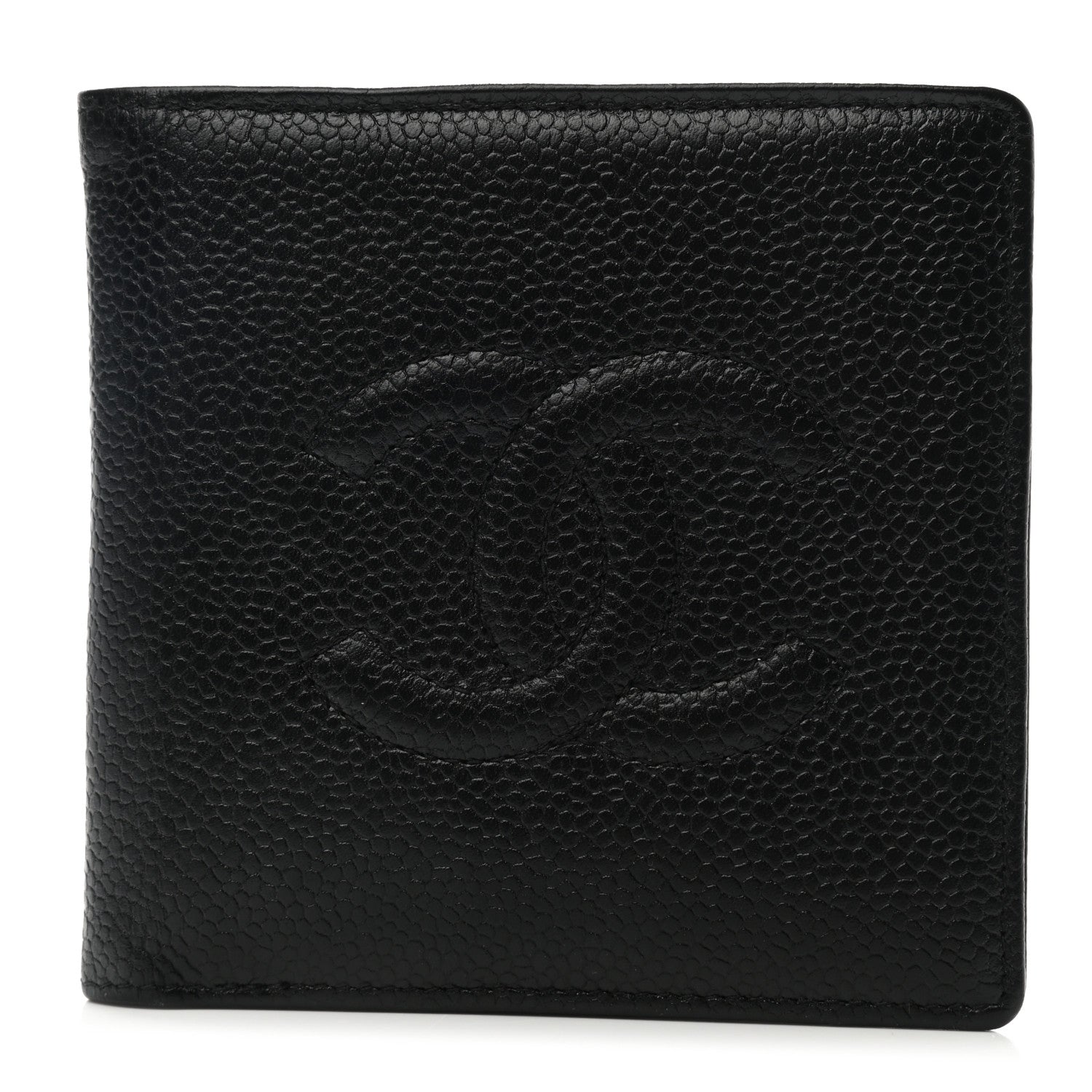 Chanel Caviar Mens Timeless CC Bi-Fold Wallet Black 1 of 7
