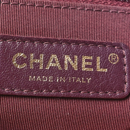 Chanel Glazed Calfskin Quilted Medium Gold Bar Top Handle Flap Orange 7 of 13