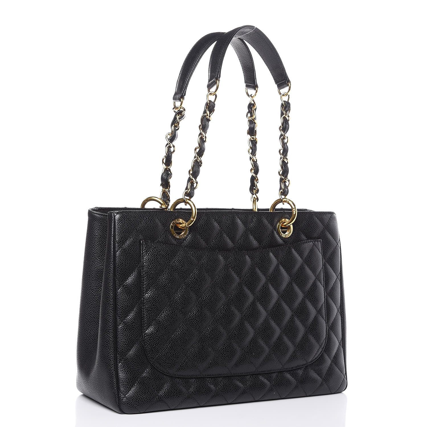 Chanel Caviar Quilted Grand Shopping Tote GST Black 3 of 10