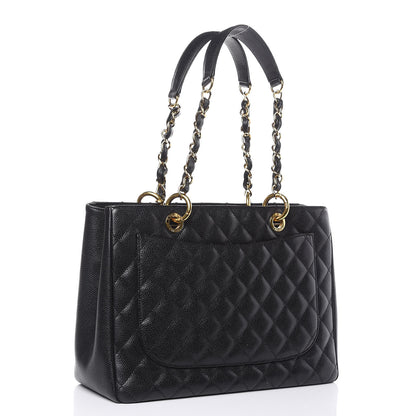 Chanel Caviar Quilted Grand Shopping Tote GST Black 3 of 10