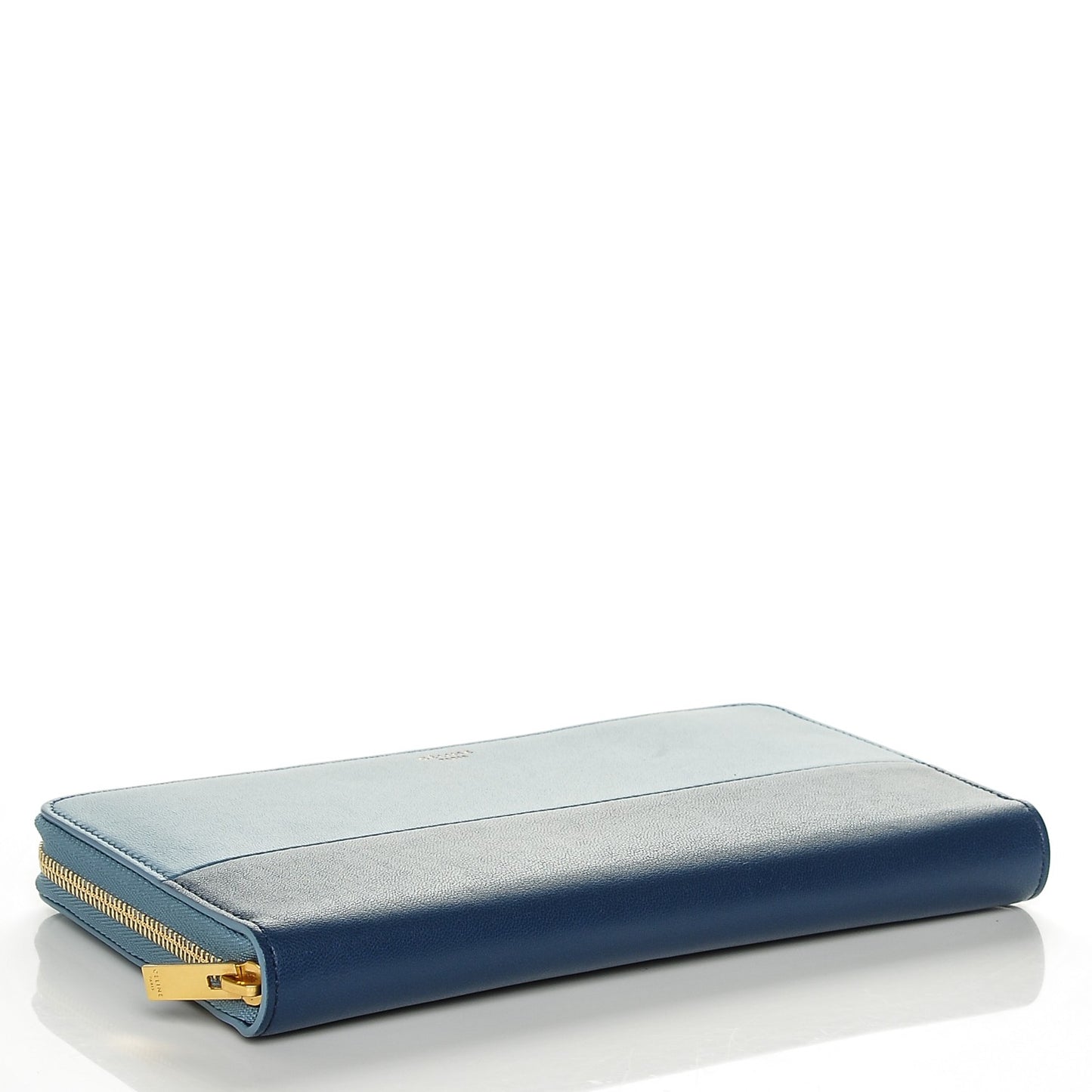 Lambskin Large Zip Around Multifunction Wallet Medium Blue