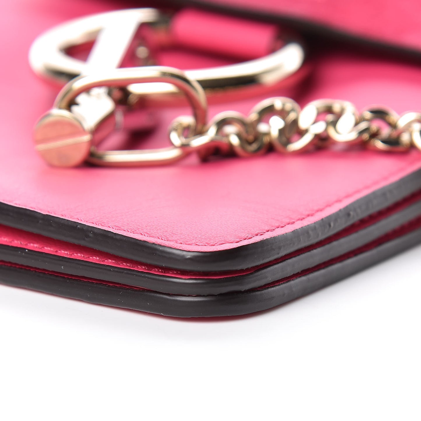 Suede Calfskin Mini Faye Bracelet Bag Fuchsia Rose