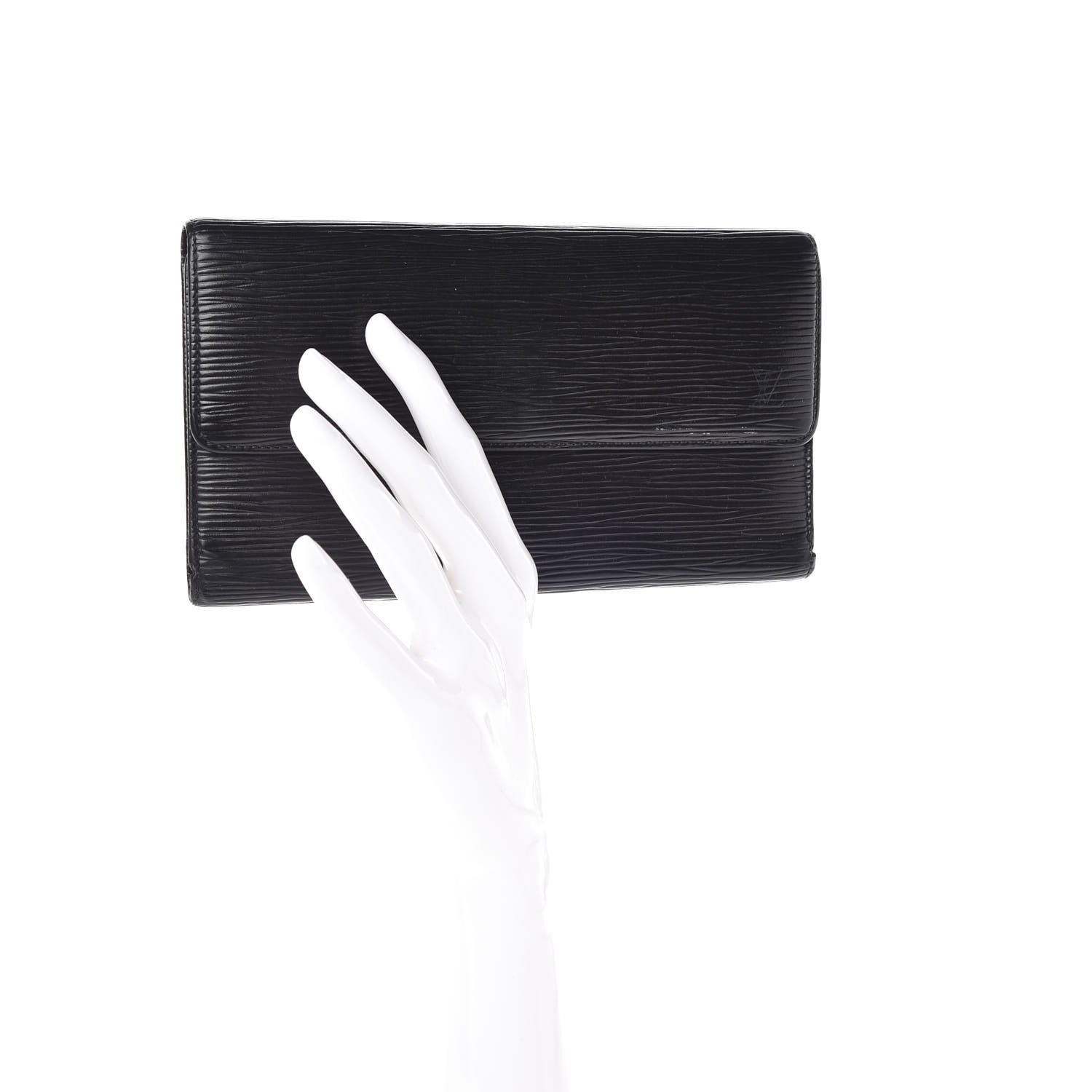 Louis Vuitton Epi Porte Tresor International Wallet Black 2 of 9