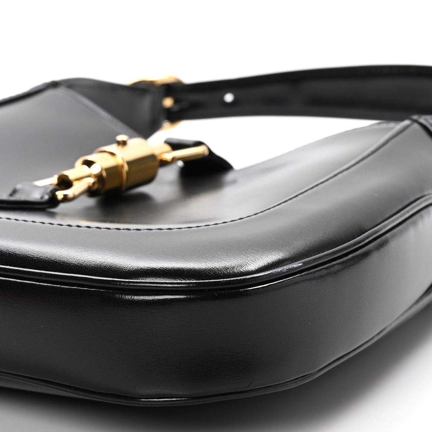Boarded Dyana Lux Calfskin Small Jackie 1961 Hobo Black
