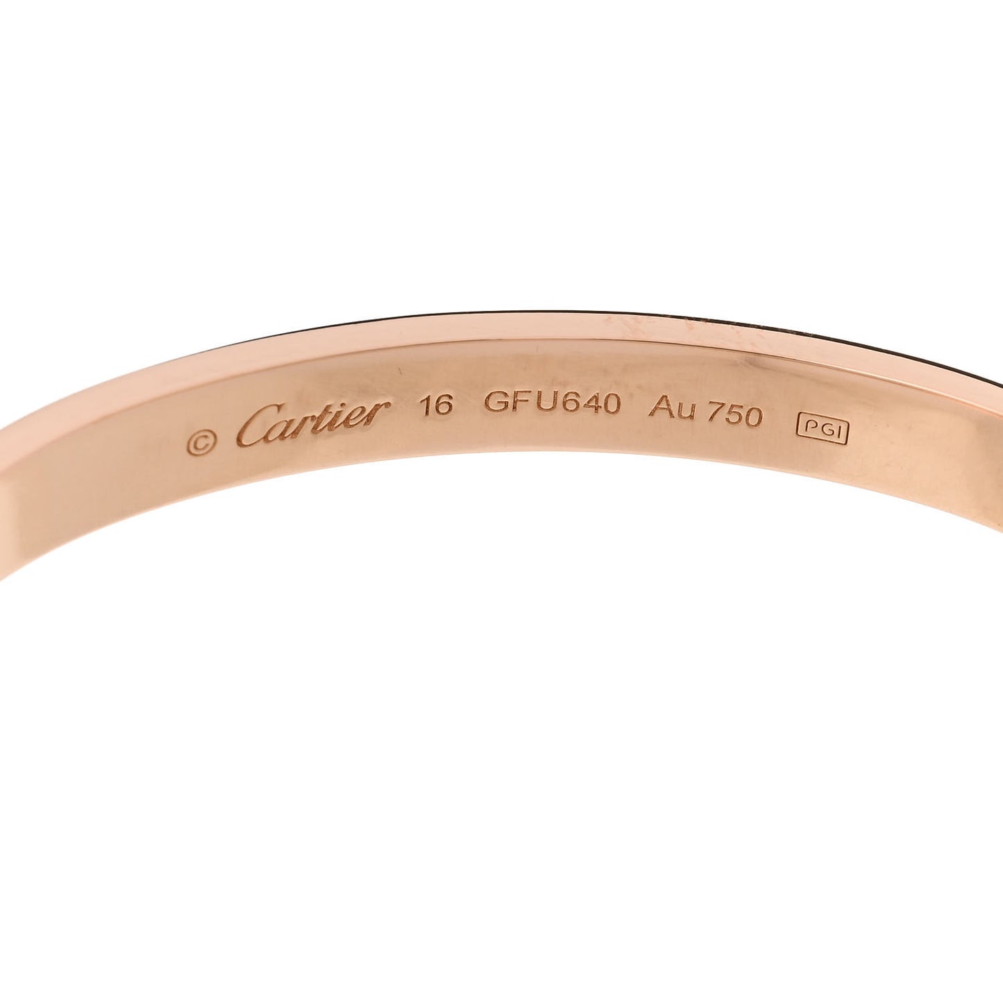 18K Pink Gold LOVE Bracelet 16