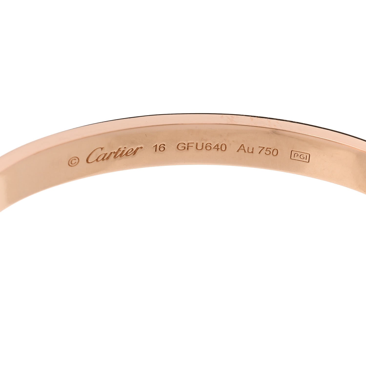 Cartier 18K Pink Gold LOVE Bracelet 16 6 of 9