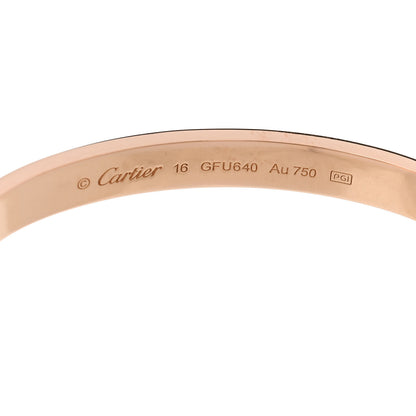Cartier 18K Pink Gold LOVE Bracelet 16 6 of 9