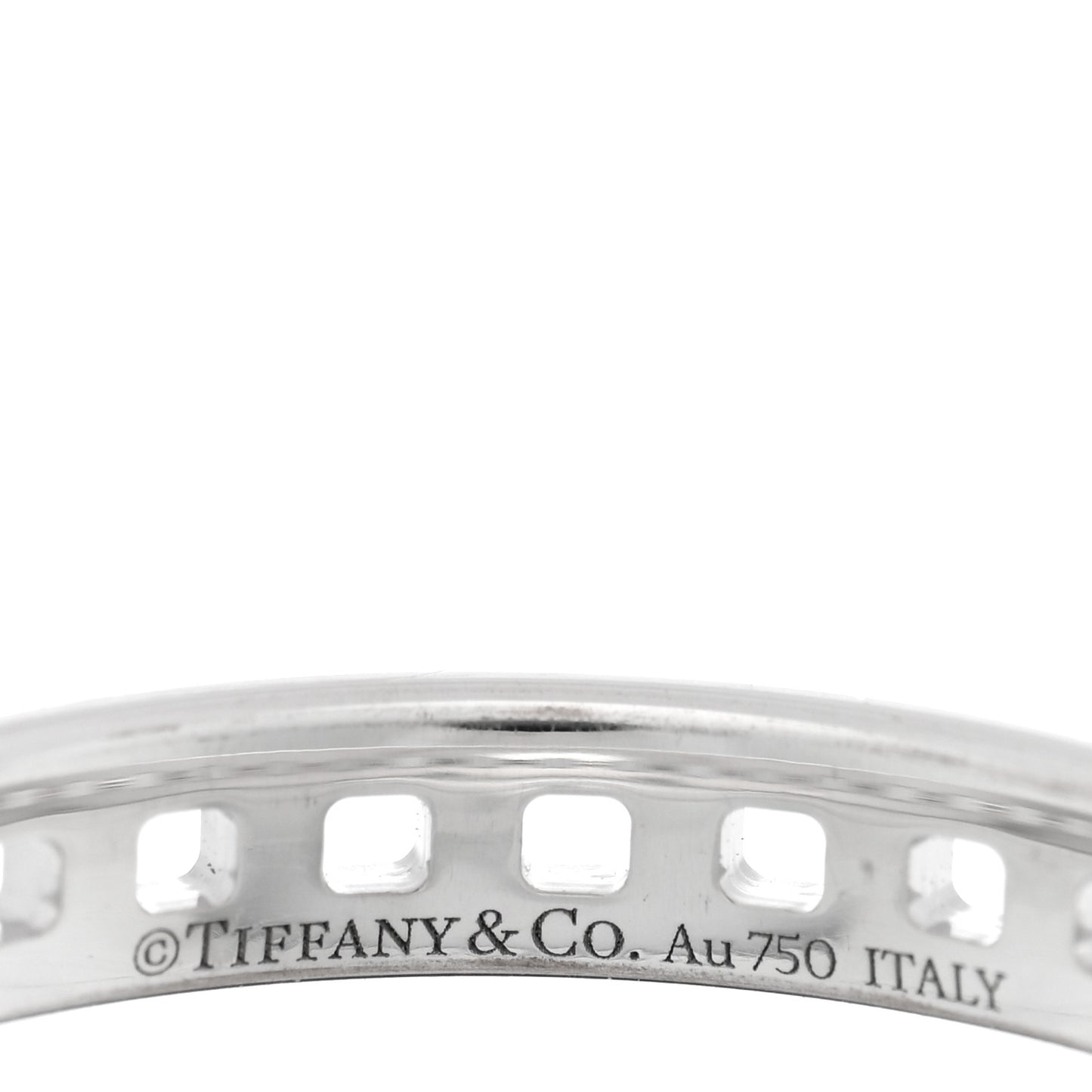 18K White Gold Narrow T True Band Ring 57 8