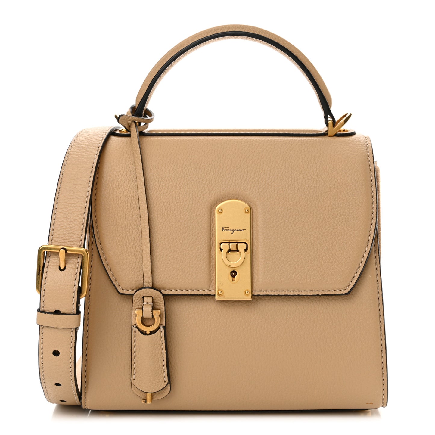 Calfskin Suede Small Boxyz Beige