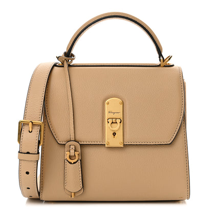 Salvatore Ferragamo Calfskin Suede Small Boxyz Beige 1 of 14