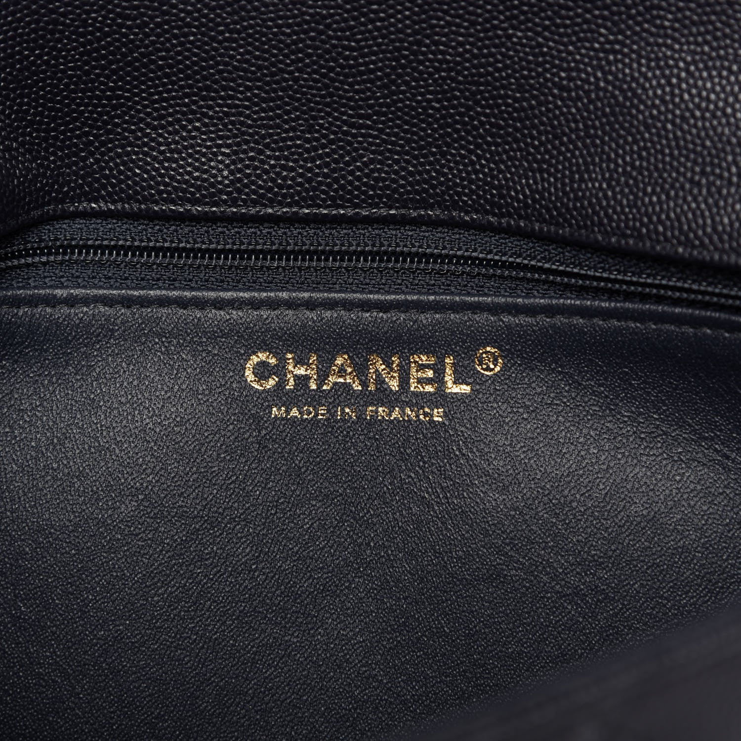 Chanel Caviar Quilted Flap Clutch Navy Blue 8 of 10