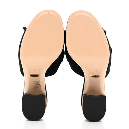 Gucci Kid Scamosciato GG Marmont Fringe 75mm Slide Sandals 38.5 Black 5 of 12