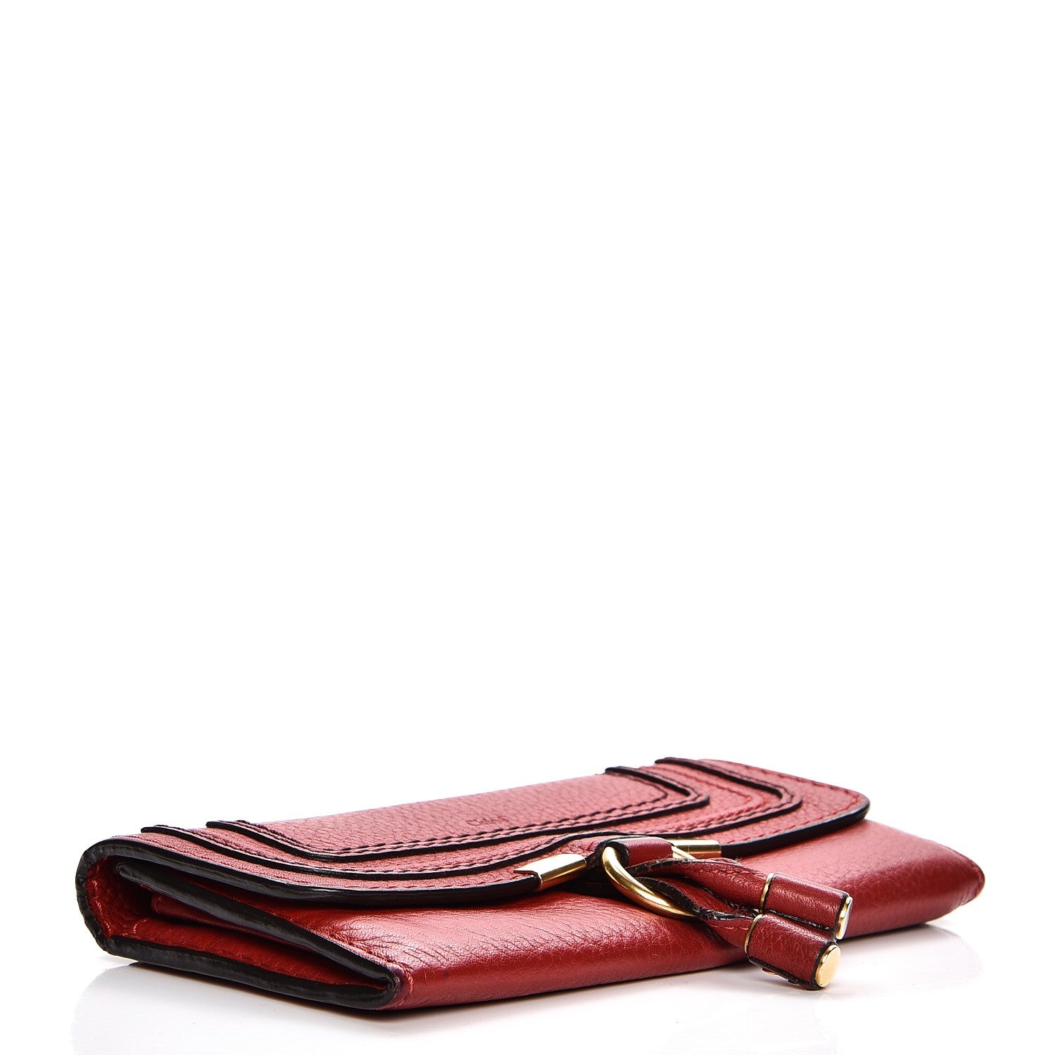 Chloe Calfskin Marcie Continental Flap Wallet Poppy 3 of 8