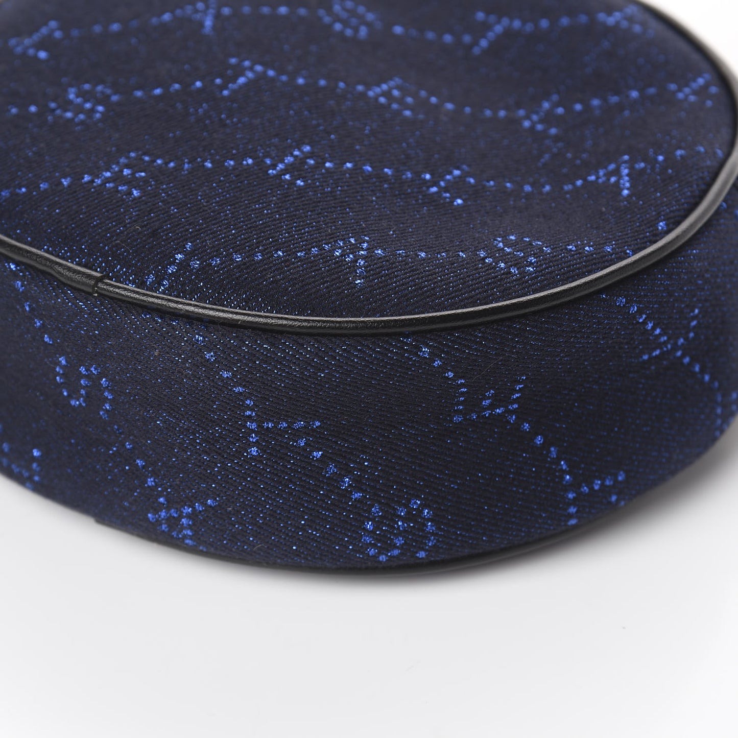Canvas Monogram Mini Round Crossbody Bag Bluette