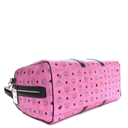 MCM Visetos Large Traveler Weekender Bag Pink 5 of 9