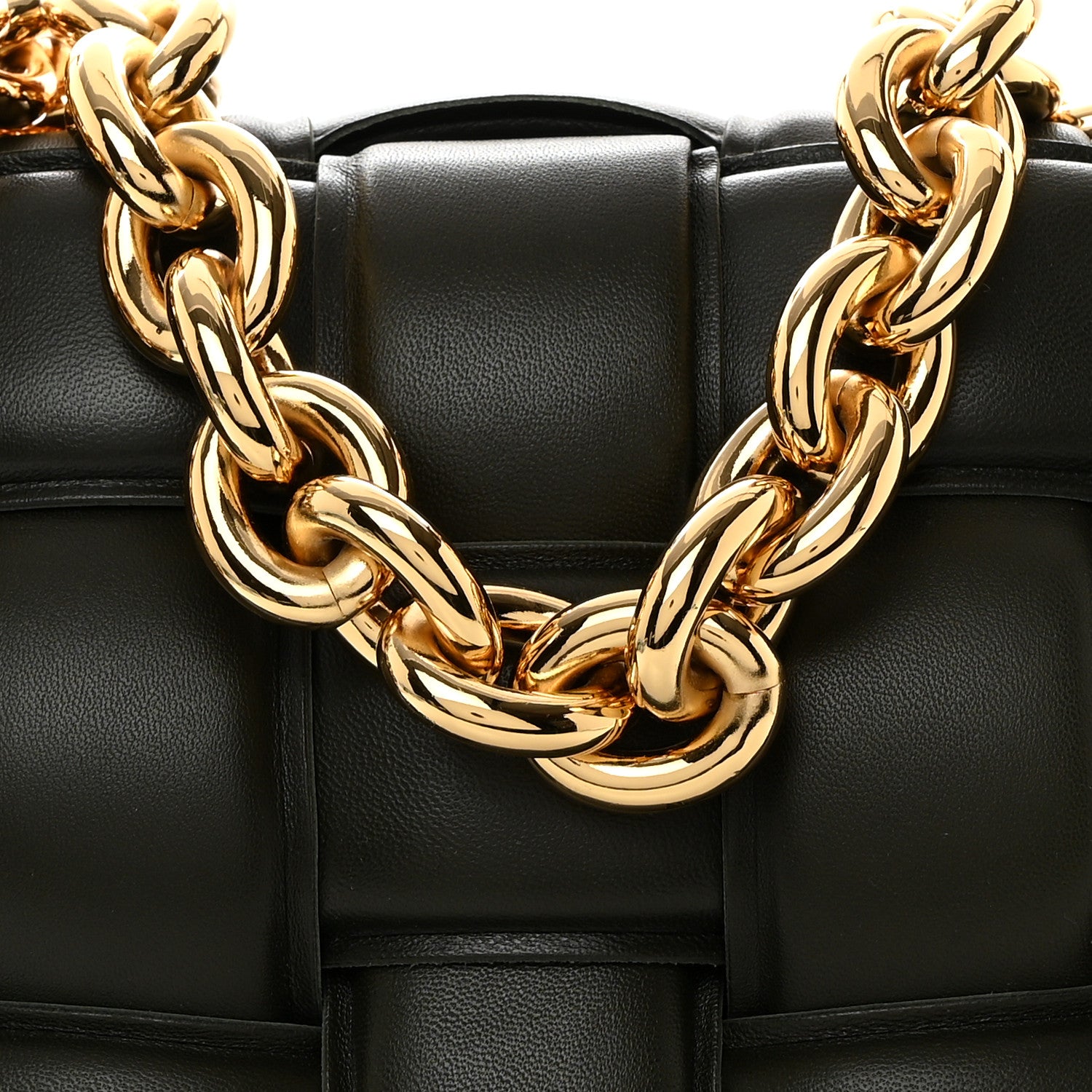 Bottega Veneta Lambskin Maxi Intreccio Padded Chain Cassette Crossbody Bag Khaki 8 of 10