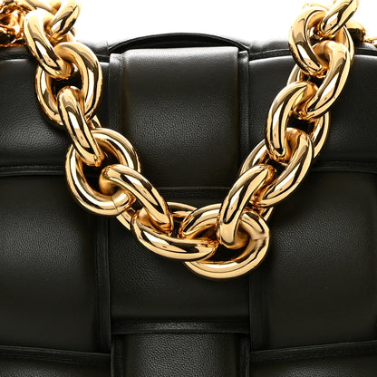 Bottega Veneta Lambskin Maxi Intreccio Padded Chain Cassette Crossbody Bag Khaki 8 of 10