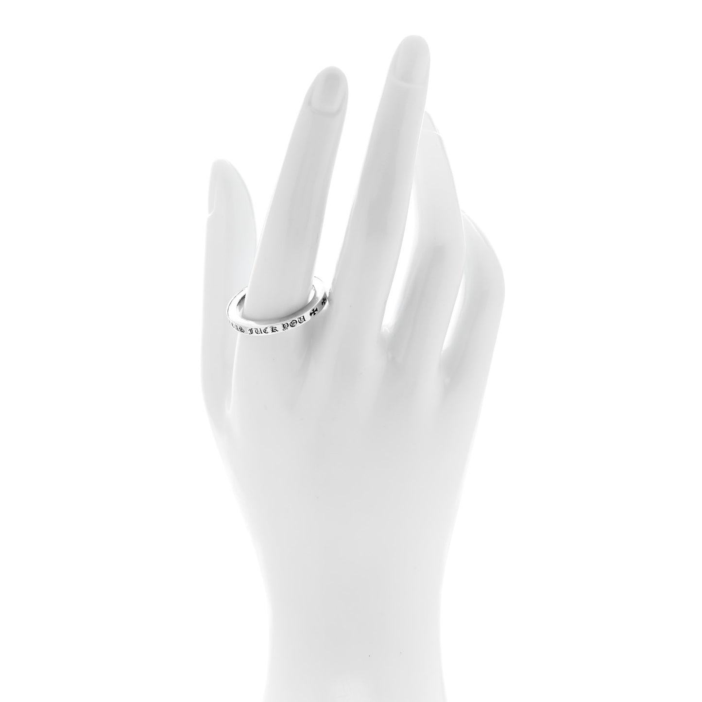 Sterling Silver CH Las Vegas Fck You Spacer Ring 65 11