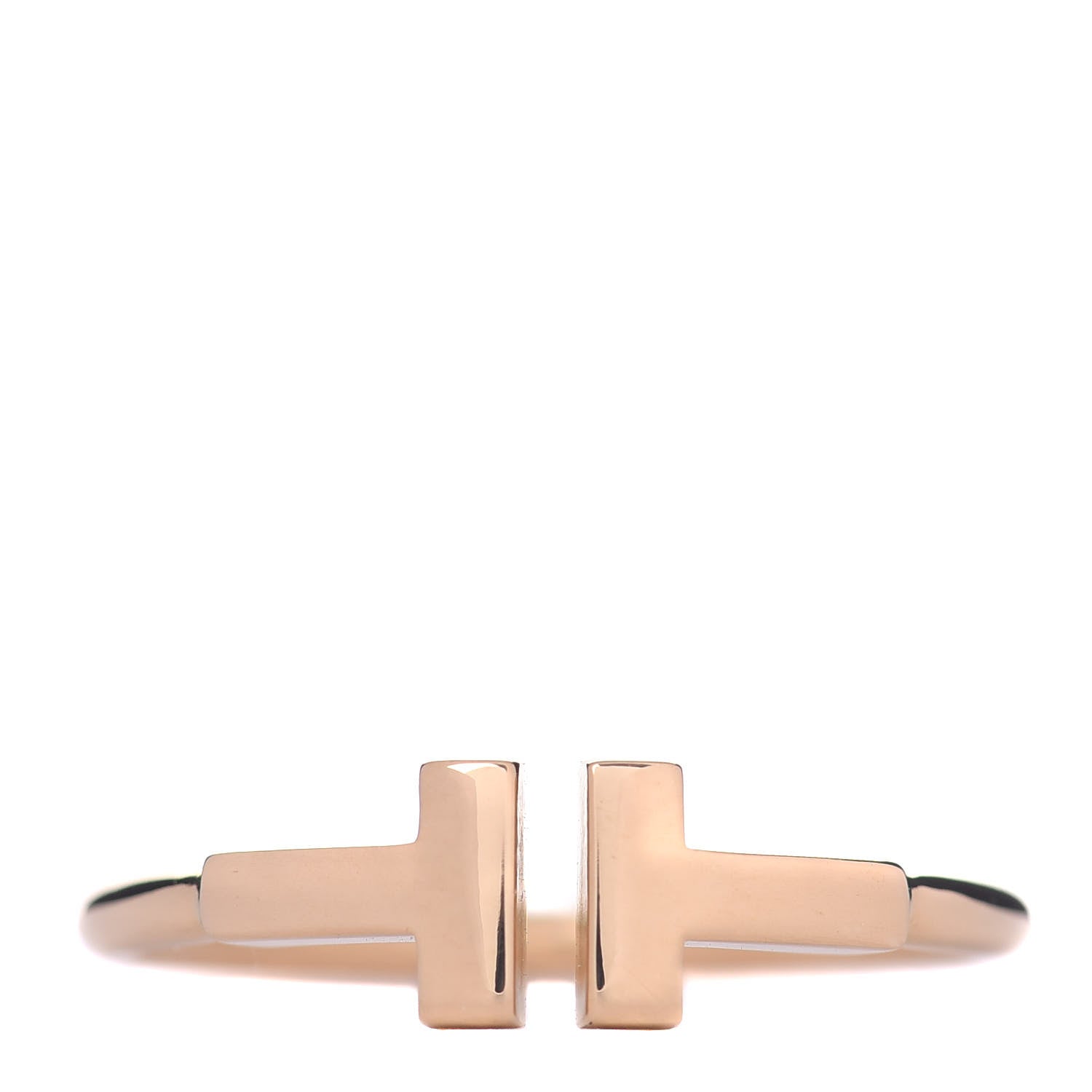 Tiffany 18K Yellow Gold T Wire Ring 56 7.5 1 of 6